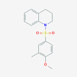molecular formula C17H19NO3S B226291 1-[(4-Methoxy-3-methylphenyl)sulfonyl]-1,2,3,4-tetrahydroquinoline 