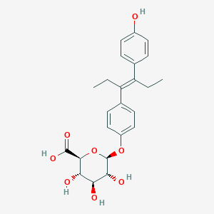 molecular formula C₂₄H₂₈O₈ B022631 乙烯雌酚单葡萄糖苷 CAS No. 2408-40-4
