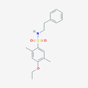 molecular formula C18H23NO3S B226315 4-ethoxy-2,5-dimethyl-N-(2-phenylethyl)benzenesulfonamide 