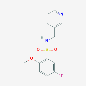 molecular formula C13H13FN2O3S B226331 5-fluoro-2-methoxy-N-(pyridin-3-ylmethyl)benzenesulfonamide 