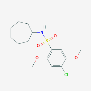 molecular formula C15H22ClNO4S B226342 4-chloro-N-cycloheptyl-2,5-dimethoxybenzenesulfonamide 
