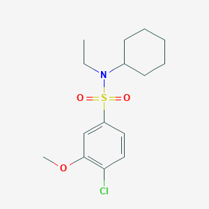 molecular formula C15H22ClNO3S B226356 4-chloro-N-cyclohexyl-N-ethyl-3-methoxybenzenesulfonamide 
