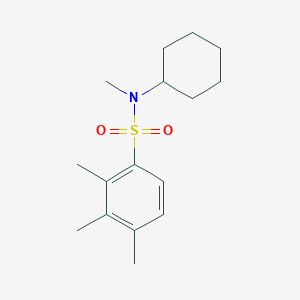 molecular formula C16H25NO2S B226358 N-cyclohexyl-N,2,3,4-tetramethylbenzenesulfonamide 