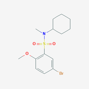 molecular formula C14H20BrNO3S B226359 5-bromo-N-cyclohexyl-2-methoxy-N-methylbenzenesulfonamide 