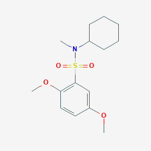 molecular formula C15H23NO4S B226361 N-cyclohexyl-2,5-dimethoxy-N-methylbenzenesulfonamide 