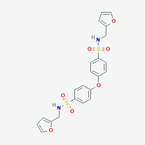 molecular formula C22H20N2O7S2 B226379 N-(2-furylmethyl)-4-(4-{[(2-furylmethyl)amino]sulfonyl}phenoxy)benzenesulfonamide 