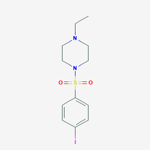 molecular formula C12H17IN2O2S B226385 1-Ethyl-4-[(4-iodophenyl)sulfonyl]piperazine 