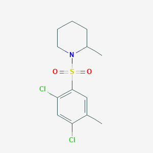 molecular formula C13H17Cl2NO2S B226397 1-[(2,4-Dichloro-5-methylphenyl)sulfonyl]-2-methylpiperidine 