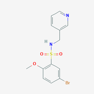 molecular formula C13H13BrN2O3S B226405 5-bromo-2-methoxy-N-(pyridin-3-ylmethyl)benzenesulfonamide 