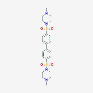 molecular formula C22H30N4O4S2 B226414 1-Methyl-4-({4'-[(4-methyl-1-piperazinyl)sulfonyl][1,1'-biphenyl]-4-yl}sulfonyl)piperazine 