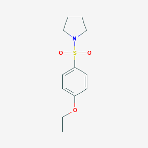 molecular formula C12H17NO3S B226433 1-[(4-Ethoxyphenyl)sulfonyl]pyrrolidine 
