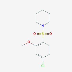 molecular formula C12H16ClNO3S B226437 5-Chloro-2-(1-piperidinylsulfonyl)phenyl methyl ether 