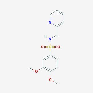 molecular formula C14H16N2O4S B226457 3,4-dimethoxy-N-(pyridin-2-ylmethyl)benzenesulfonamide 