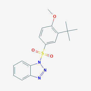 molecular formula C17H19N3O3S B226470 1-[(3-tert-butyl-4-methoxyphenyl)sulfonyl]-1H-benzotriazole 