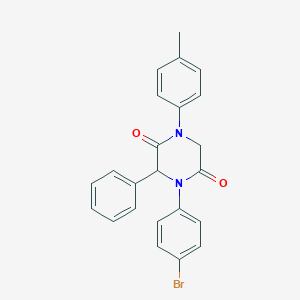 molecular formula C23H19BrN2O2 B226480 4-(4-Bromophenyl)-1-(4-methylphenyl)-3-phenyl-2,5-piperazinedione 