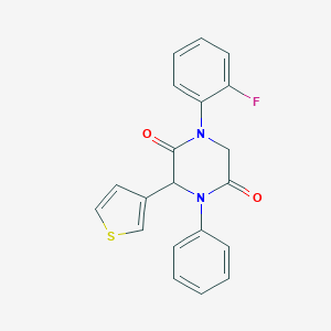 molecular formula C20H15FN2O2S B226482 1-(2-Fluorophenyl)-4-phenyl-3-(3-thienyl)-2,5-piperazinedione 