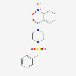 molecular formula C18H19N3O5S B226572 1-(Benzylsulfonyl)-4-(2-nitrobenzoyl)piperazine 