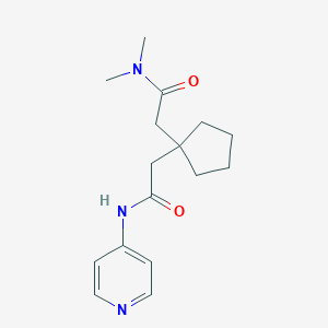 molecular formula C16H23N3O2 B226574 2-{1-[2-(dimethylamino)-2-oxoethyl]cyclopentyl}-N-(4-pyridinyl)acetamide 
