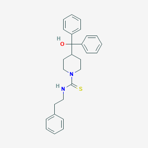4-[hydroxy(diphenyl)methyl]-N-(2-phenylethyl)-1-piperidinecarbothioamide