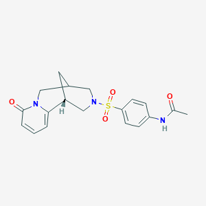 molecular formula C19H21N3O4S B226578 N-{4-[(6-oxo-7,11-diazatricyclo[7.3.1.0~2,7~]trideca-2,4-dien-11-yl)sulfonyl]phenyl}acetamide 