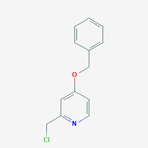 molecular formula C13H12ClNO B022659 4-(Benzyloxy)-2-(chloromethyl)pyridine CAS No. 100375-81-3