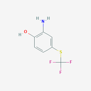 molecular formula C7H6F3NOS B226609 2-Amino-4-((trifluoromethyl)thio)phenol CAS No. 228401-48-7