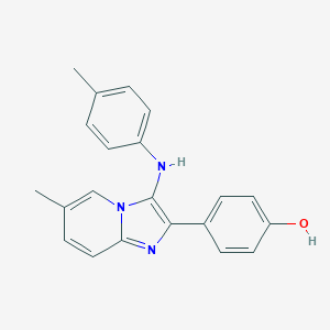 4-{6-Methyl-3-[(4-methylphenyl)amino]imidazo[1,2-a]pyridin-2-yl}phenol