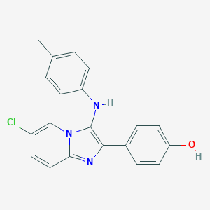 4-{6-Chloro-3-[(4-methylphenyl)amino]imidazo[1,2-a]pyridin-2-yl}phenol