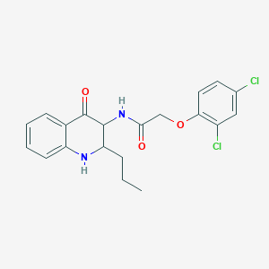 molecular formula C20H20Cl2N2O3 B226770 2-(2,4-dichlorophenoxy)-N-(4-oxo-2-propyl-1,2,3,4-tetrahydro-3-quinolinyl)acetamide 