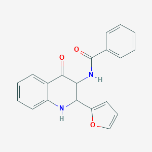 molecular formula C20H16N2O3 B226771 N-[2-(2-furyl)-4-oxo-1,2,3,4-tetrahydro-3-quinolinyl]benzamide 