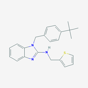 molecular formula C23H25N3S B226773 1-(4-tert-butylbenzyl)-N-(thiophen-2-ylmethyl)-1H-benzimidazol-2-amine 