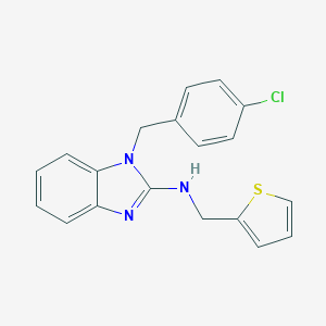 molecular formula C19H16ClN3S B226774 1-(4-chlorobenzyl)-N-(thiophen-2-ylmethyl)-1H-benzimidazol-2-amine 