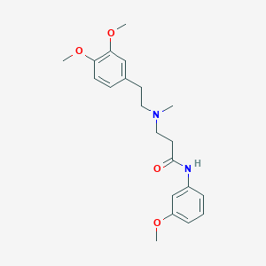 molecular formula C21H28N2O4 B226777 3-[[2-(3,4-dimethoxyphenyl)ethyl](methyl)amino]-N-(3-methoxyphenyl)propanamide 