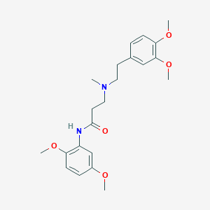 molecular formula C22H30N2O5 B226778 N-(2,5-dimethoxyphenyl)-3-[[2-(3,4-dimethoxyphenyl)ethyl](methyl)amino]propanamide 