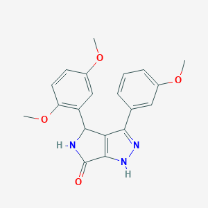 molecular formula C20H19N3O4 B226783 4-(2,5-dimethoxyphenyl)-3-(3-methoxyphenyl)-4,5-dihydropyrrolo[3,4-c]pyrazol-6(1H)-one 
