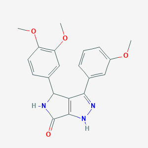 molecular formula C20H19N3O4 B226784 4-(3,4-dimethoxyphenyl)-3-(3-methoxyphenyl)-4,5-dihydropyrrolo[3,4-c]pyrazol-6(1H)-one 