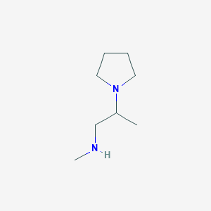 molecular formula C8H18N2 B226794 N-methyl-2-pyrrolidin-1-ylpropan-1-amine dihydrochloride 