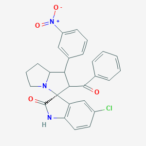 molecular formula C27H22ClN3O4 B226799 [5-Chloro-1'-(3-nitrophenyl)-1,1',2,2',5',6',7',7'a-octahydro-2-oxospiro{indole-3,3'-pyrrolizine}-2'-yl](phenyl)methanone 