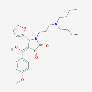 molecular formula C27H36N2O5 B226802 1-[3-(dibutylamino)propyl]-5-(2-furyl)-3-hydroxy-4-(4-methoxybenzoyl)-1,5-dihydro-2H-pyrrol-2-one 