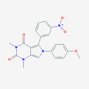 molecular formula C21H18N4O5 B226808 6-(4-methoxyphenyl)-1,3-dimethyl-5-(3-nitrophenyl)-1H-pyrrolo[3,4-d]pyrimidine-2,4(3H,6H)-dione 