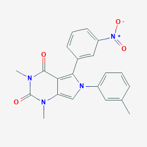 molecular formula C21H18N4O4 B226809 1,3-dimethyl-6-(3-methylphenyl)-5-(3-nitrophenyl)-1H-pyrrolo[3,4-d]pyrimidine-2,4(3H,6H)-dione 