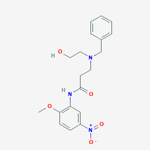 molecular formula C19H23N3O5 B226812 3-[benzyl(2-hydroxyethyl)amino]-N-(2-methoxy-5-nitrophenyl)propanamide 