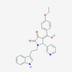 molecular formula C28H25N3O4 B226813 4-(4-ethoxybenzoyl)-3-hydroxy-1-[2-(1H-indol-3-yl)ethyl]-5-(3-pyridinyl)-1,5-dihydro-2H-pyrrol-2-one 