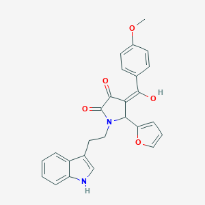 molecular formula C26H22N2O5 B226815 5-(2-furyl)-3-hydroxy-1-[2-(1H-indol-3-yl)ethyl]-4-(4-methoxybenzoyl)-1,5-dihydro-2H-pyrrol-2-one 