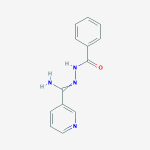 molecular formula C13H12N4O B226818 N-[[amino(pyridin-3-yl)methylidene]amino]benzamide 