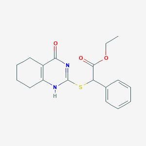 ethyl 2-[(4-oxo-5,6,7,8-tetrahydro-1H-quinazolin-2-yl)sulfanyl]-2-phenylacetate