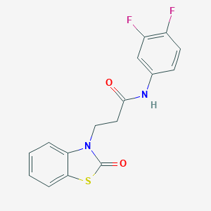 N-(3,4-difluorophenyl)-3-(2-oxo-1,3-benzothiazol-3(2H)-yl)propanamide