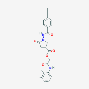 2-[(2,3-Dimethylphenyl)amino]-2-oxoethyl 1-{[(4-tert-butylphenyl)carbonyl]amino}-5-oxopyrrolidine-3-carboxylate