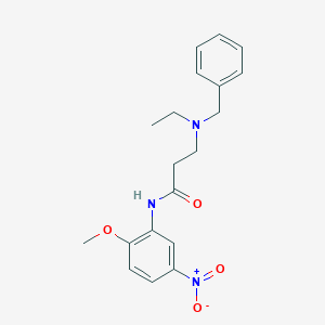 molecular formula C19H23N3O4 B226831 3-[benzyl(ethyl)amino]-N-(2-methoxy-5-nitrophenyl)propanamide 