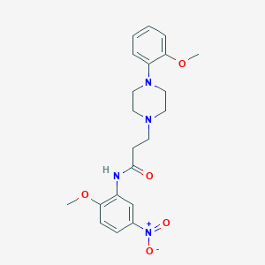 molecular formula C21H26N4O5 B226832 N-(2-methoxy-5-nitrophenyl)-3-[4-(2-methoxyphenyl)piperazin-1-yl]propanamide 